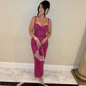 Elegant Pink Maxi Dress